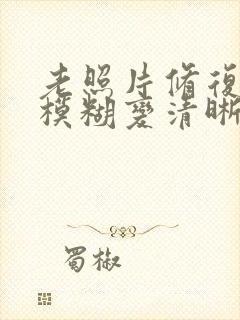 老照片修复翻新模糊变清晰