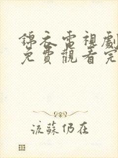 锦衣电视剧全集免费观看完整版高清