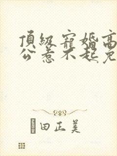 顶级宠婚高冷老公惹不起免费阅读