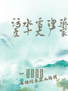 污水处理药剂生产十大厂家