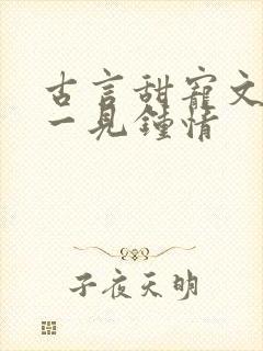 古言甜宠文帝王一见钟情