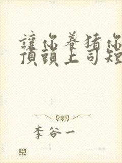 让你养猪你娶了顶头上司短剧免费观看