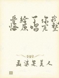 爱给了你我不后悔原唱完整版