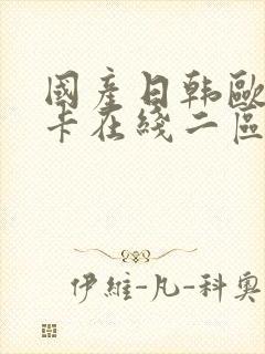 国产日韩欧美不卡在线二区