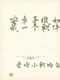 安卓手机如何隐藏一个软件