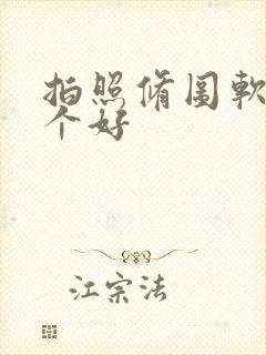 拍照修图软件哪个好