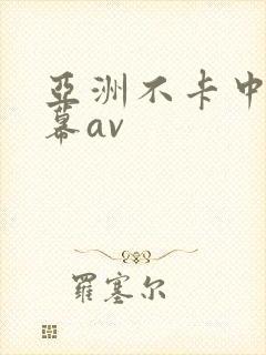 亚洲不卡中文字幕av
