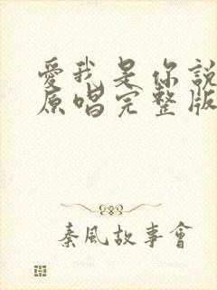 爱我是你说的谎原唱完整版