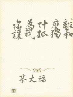 你为什么离开我让我孤独和落寞