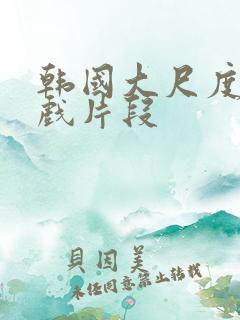 韩国大尺度激情戏片段