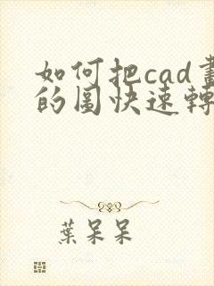 如何把cad画的图快速转成图片