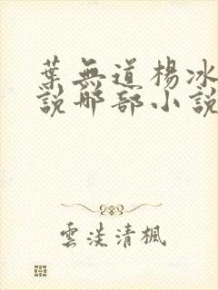 叶无道杨冰凝小说哪部小说