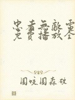 忠者无敌电视剧免费播放全集高清