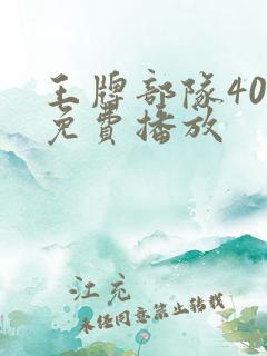 王牌部队40集免费播放