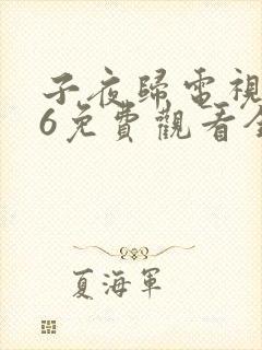 子夜归电视剧16免费观看全集高清