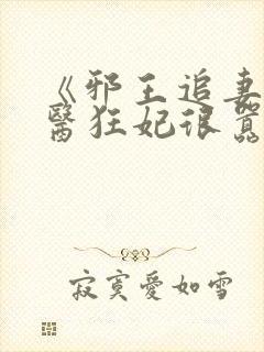 《邪王追妻:神医狂妃很嚣张》