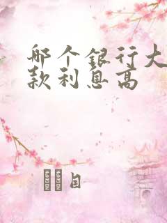 哪个银行大额存款利息高