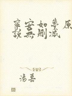 宁安如梦原著小说无删减