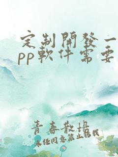 定制开发一个app软件需要多少钱