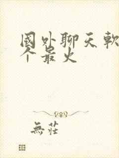 国外聊天软件哪个最火