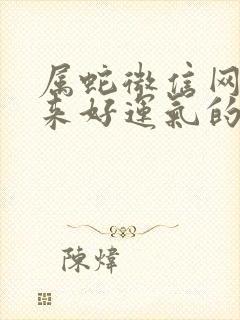 属蛇微信网名带来好运气的