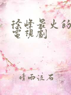 徐峰最火的5部电视剧