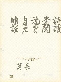 明月沈贵诗月小说免费阅读最新章节