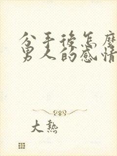 分手后怎么挽回男人的感情