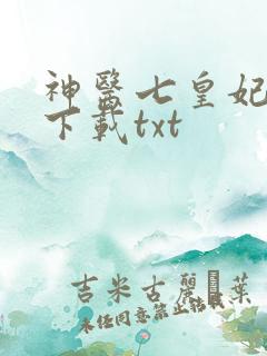 神医七皇妃免费下载txt