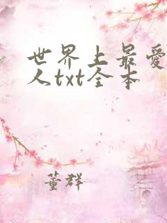 世界上最爱我的人txt全本