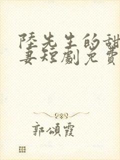 陆先生的甜蜜宠妻短剧免费看