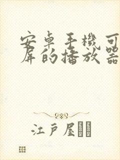 安卓手机可以投屏的播放器