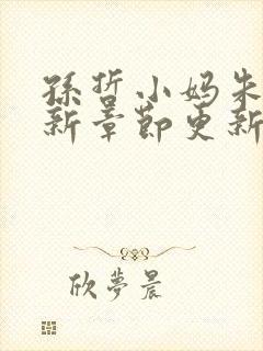 孙哲小妈朱颜最新章节更新