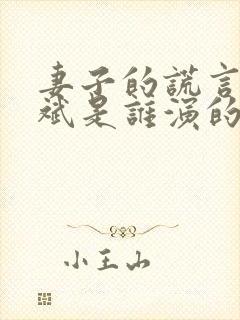 妻子的谎言江一斌是谁演的