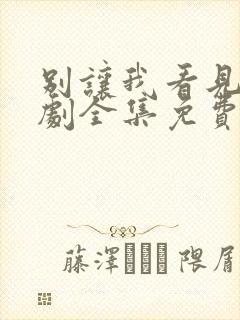 别让我看见电视剧全集免费观看