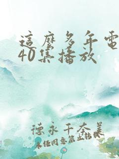 这么多年电视剧40集播放
