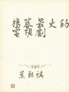 杨蓉最火的5部电视剧