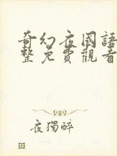 奇幻夜国语版完整免费观看