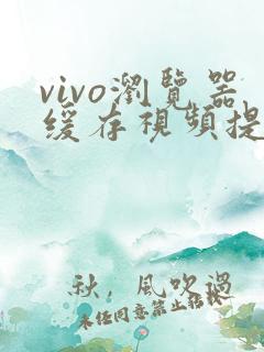 vivo浏览器缓存视频提取