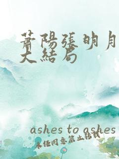 萧阳张明月张琳大结局