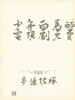 少年白马醉春风电视剧免费在线看