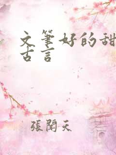 文笔好的甜宠文古言