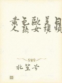 黄色欧美日韩成人熟女视频