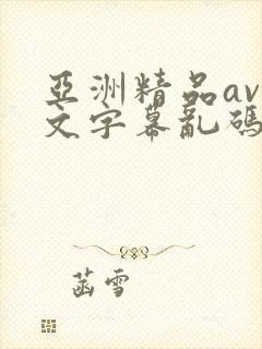 亚洲精品av中文字幕乱码