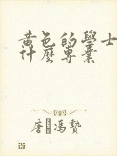 黄色的学士服是什么专业