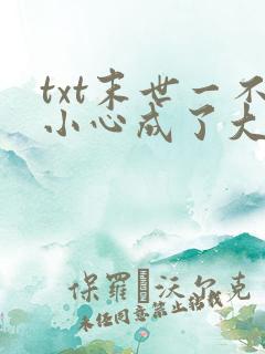 txt末世一不小心成了大佬下载