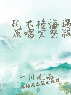 我不后悔遇见你原唱完整版dj