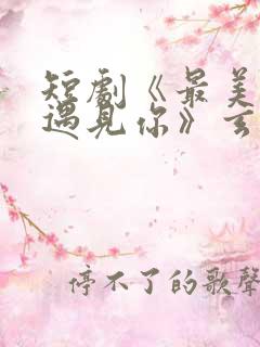 短剧《最美时候遇见你》玄爷