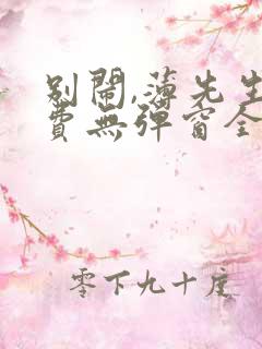 别闹,薄先生免费无弹窗全文