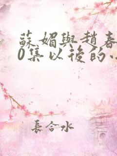 苏媚与赵春城50集以后的小说叫什么